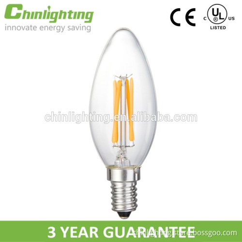 C35 5w 4w 3w e27 e26 e14 led filament candle bulb dimmable ice cream led bulb